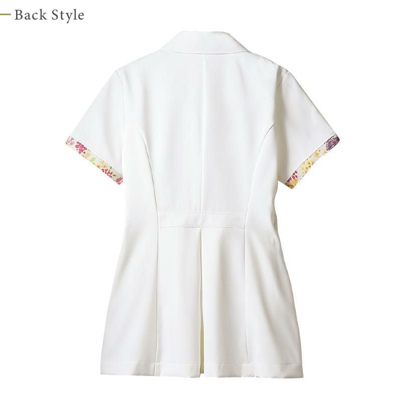 ナースジャケット（半袖） 女性 S-3L[LW801-12/住商モンブラン×ローラアシュレイ]