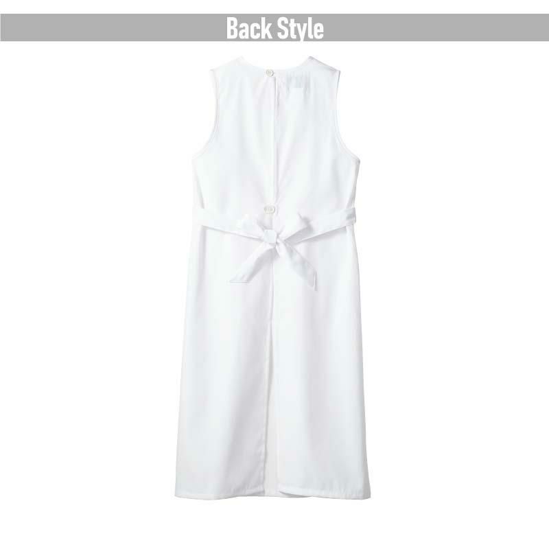 予防衣　リボンタイプのベルトでスタイル良く着こなせる【住商モンブラン】