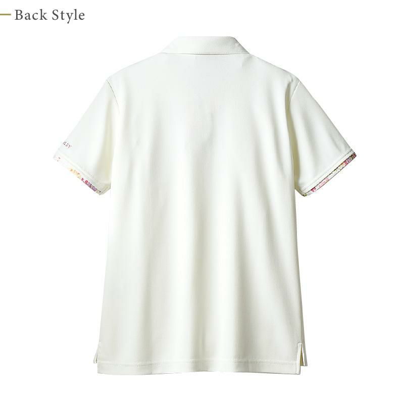 ニットシャツ（半袖） 女性 S-3L[LW201-12/住商モンブラン×ローラアシュレイ] イワキユニフォーム