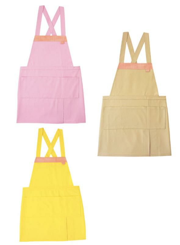 介護 エコショートエプロン[児島/5770]チェック/防汚/撥水撥油