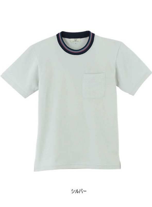 介護 Tシャツ[トンボ/CR112]ライン/吸汗速乾/軽量/男女兼用