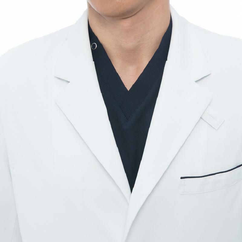 アツロウタヤマメンズコート 医療[ATX1000/ナガイレーベン]（S-BL）