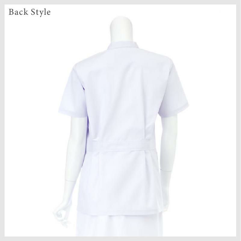 女子横掛 半袖 ケーシー 医療[EP170/ナガイレーベン]（S-LL）