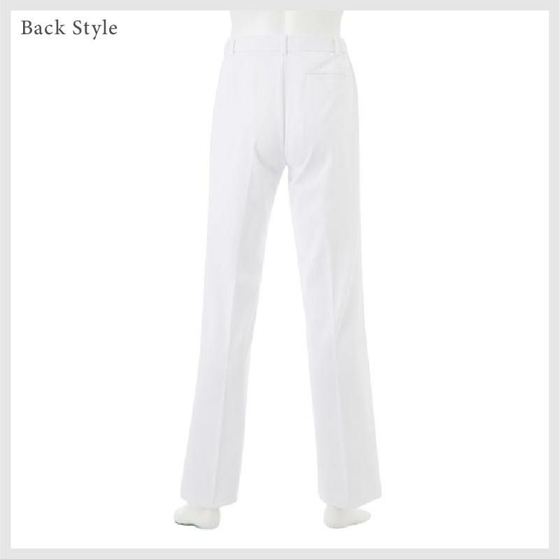 男子パンツ ストレート ノータック 医療[HO1903/ナガイレーベン]（S-BL）