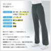 男女兼用パンツ ブーツカット ストレート ノータック 医療[NJ5203/ナガイレーベン]（SS-BL）