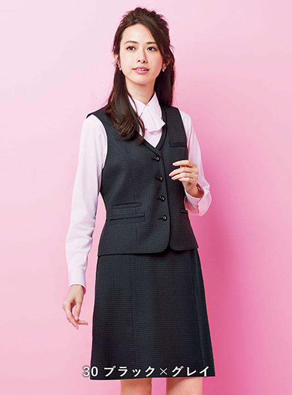 事務服 Aラインスカート[ボンマックス/LS2202]無地/高級感/後ゴム