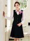 事務服 美形/マーメイドスカート[神馬本店/SA187S]ドット/ストレッチ