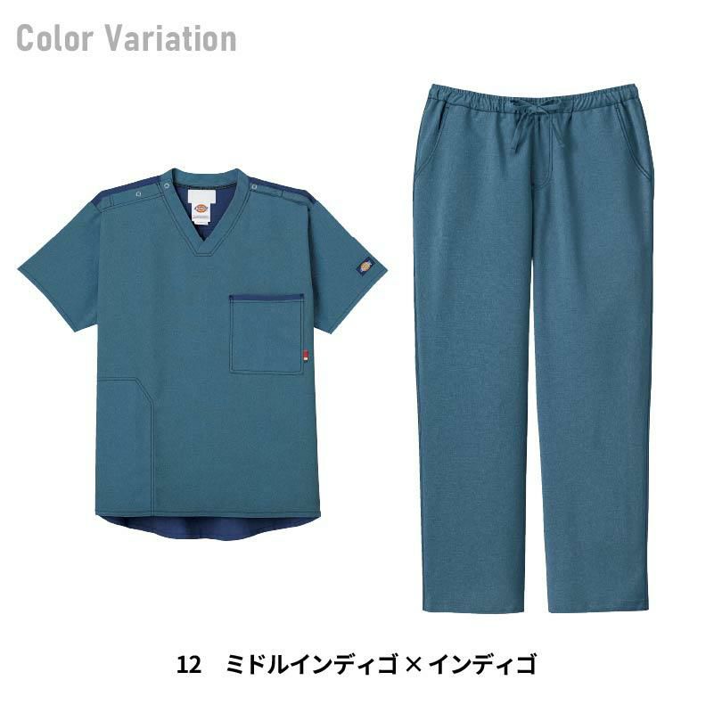スクラブ+ストレートパンツ 上下セット ディッキーズ[フォーク/CK704
