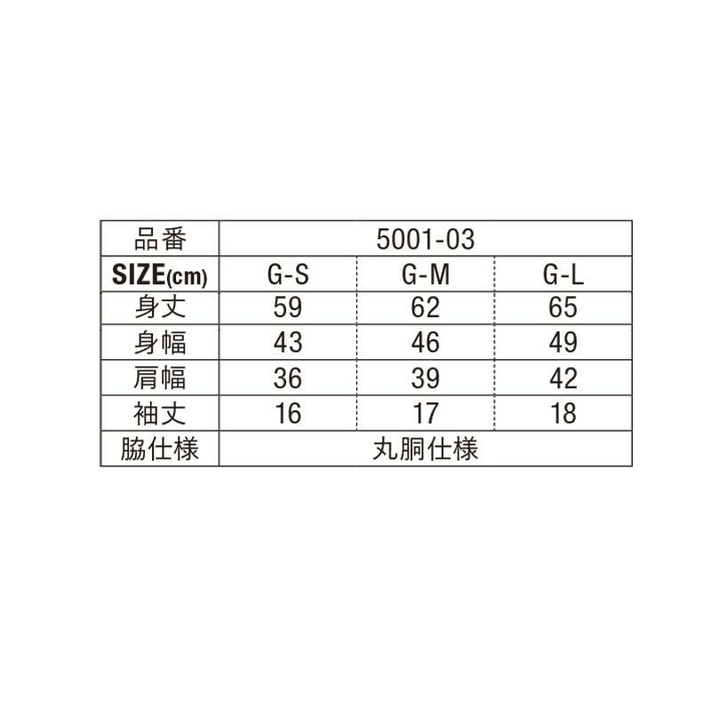 5.6オンス ハイクオリティTシャツ ガールズ [キャブ/5001-03]（GS-GL）［1/3］