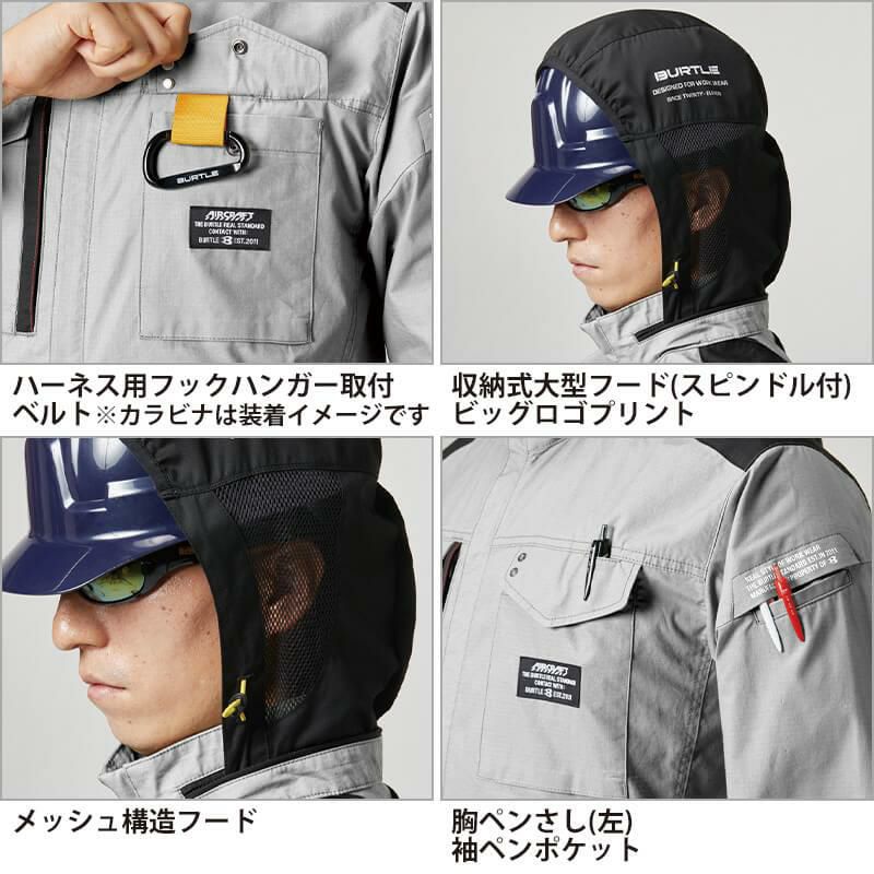 エアークラフト半袖ブルゾン(ユニセックス)+ファン+バッテリーセット[バートル/AC1186/AC300/AC310]