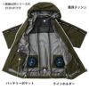 ファン付き作業着 EF用ベスト+ファン+バッテリーセット[桑和/0129-06,18101,18102/EF WEAR]