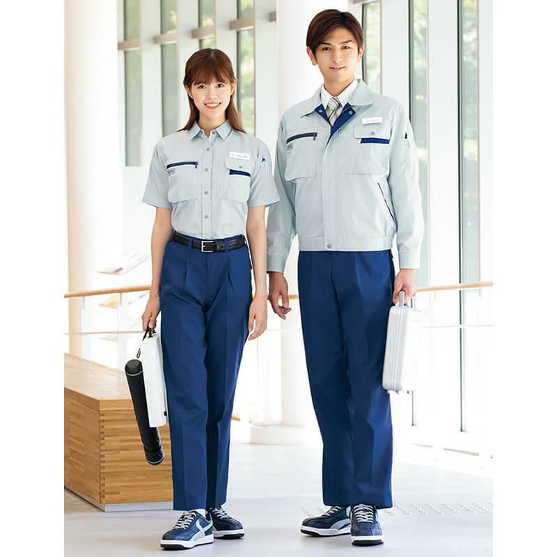 長袖サマーブルゾン(男女兼用)[アイトス/AZ-5320]｜作業服・作業