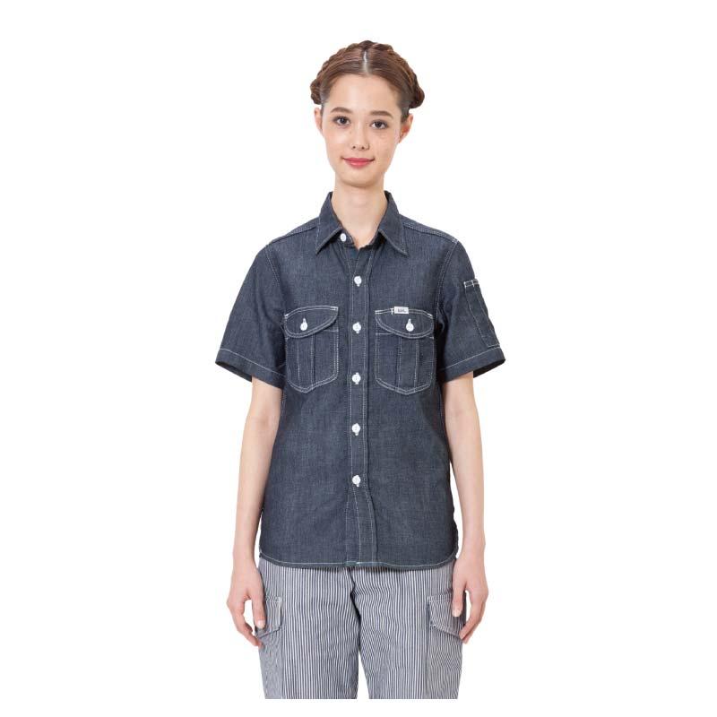Lee レディースワーク半袖シャツ[LWS43002/ボンマックス]（S-XL）