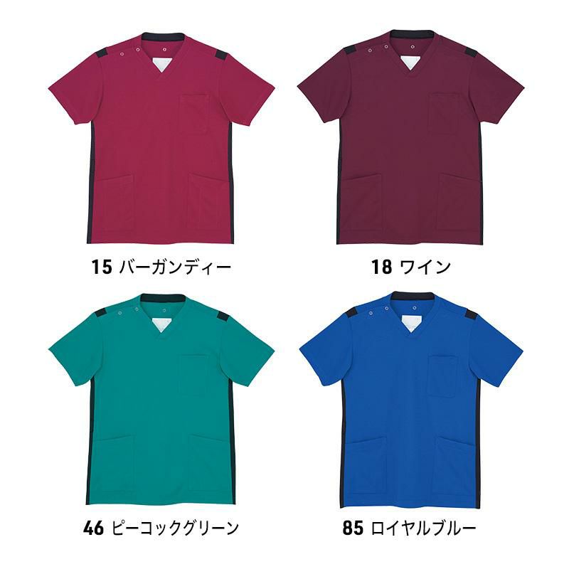 スクラブ 男女兼用 キラク 医療 介護[CM305/トンボ]（SS-3L）