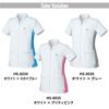 前開きスクラブ（男女兼用）[HS8027～HS8028,HS8034～HS8036/オンワード]（SS-BL）