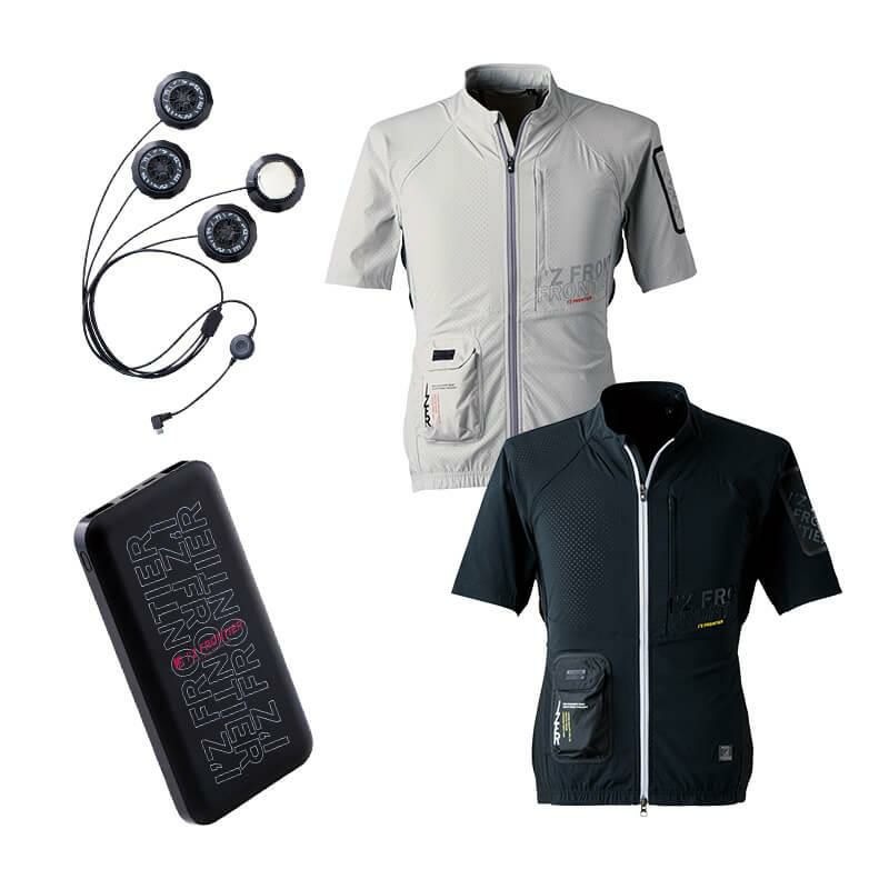 冷却ペルチェ専用アウター半袖ワークジャケット+ペルチェデバイス