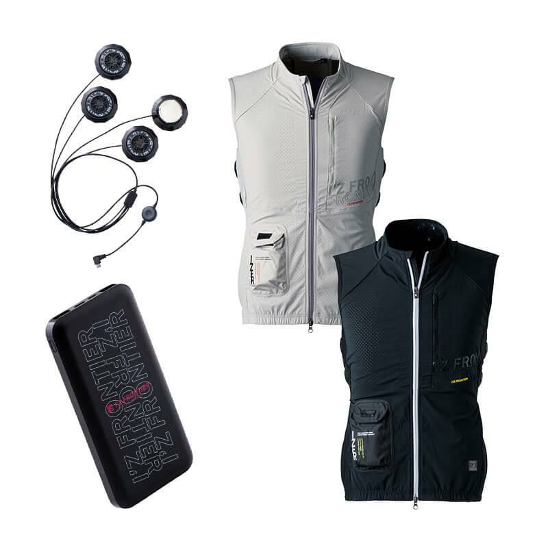 冷却ペルチェ専用ワークベスト+ペルチェデバイス(タイプ4)+バッテリー