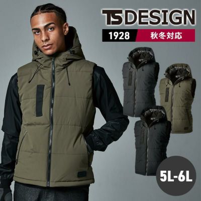 リフレクティブファイバーダウンベスト[藤和 TS DESIGN/1928] 5L-6L