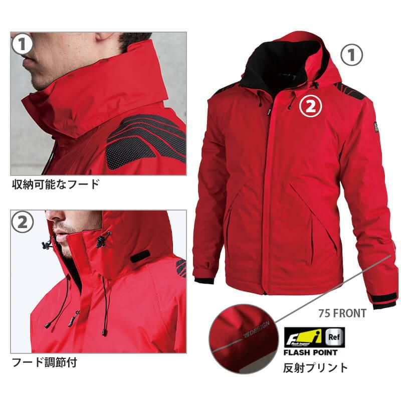 上下セット】メガヒート 防水防寒ジャケット&防水防寒パンツ [藤和/TS