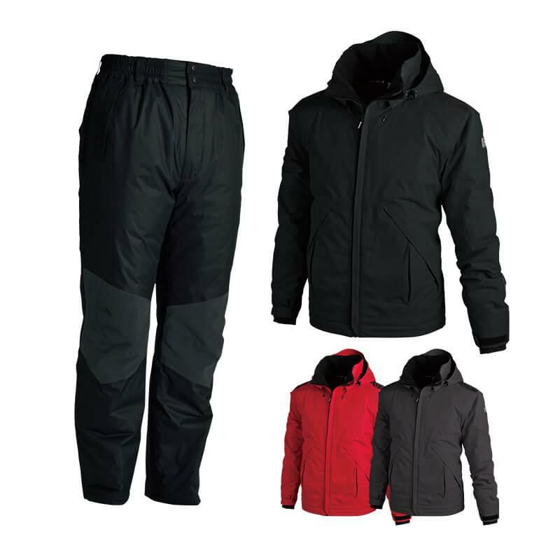 ブラック　アンド　ホワイト 上下　防寒 上下セット】メガヒート 防水防寒ジャケット&防水防寒パンツ [藤和/TS