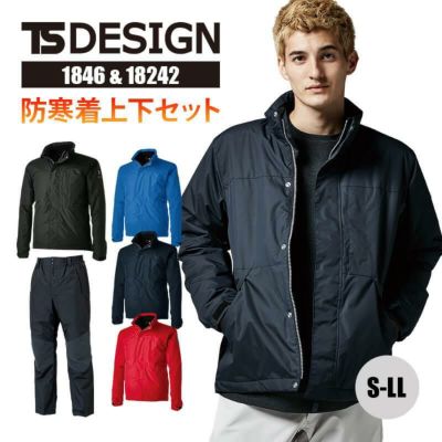 は*と様 作業着メガヒートＥＳ防水防寒​セットアップ3L 全3色】TS DESIGN メガヒート防水防寒ジャケット（男女兼用） 18226