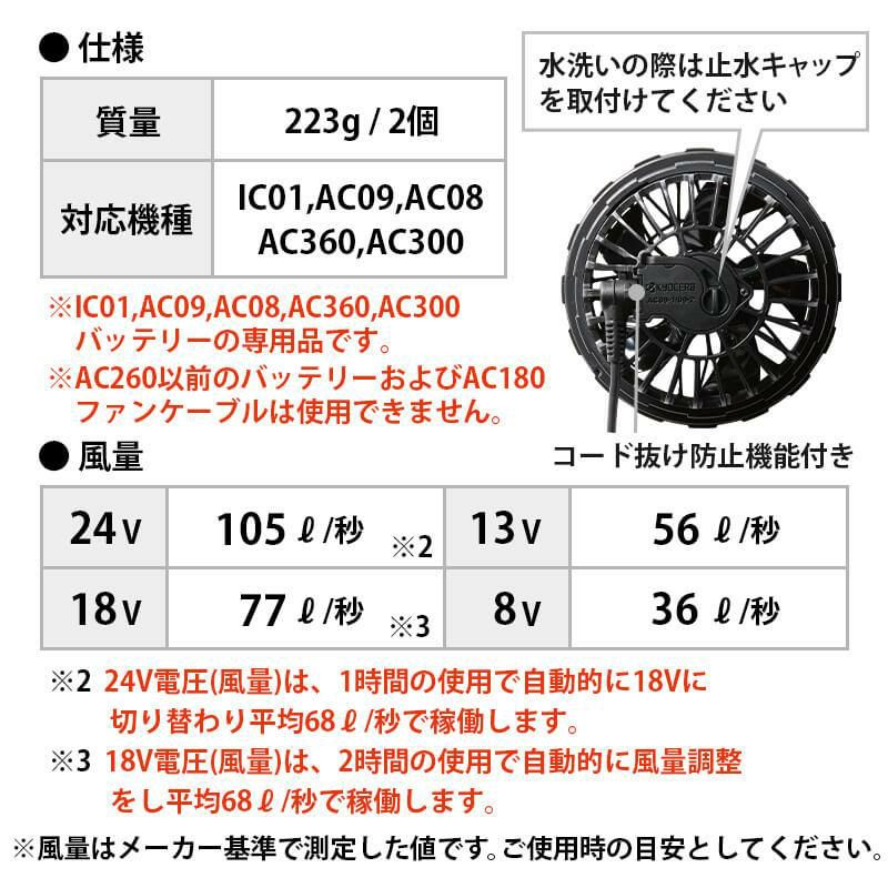 エアークラフト ACベスト(ユニセックス)+ファン+バッテリー
