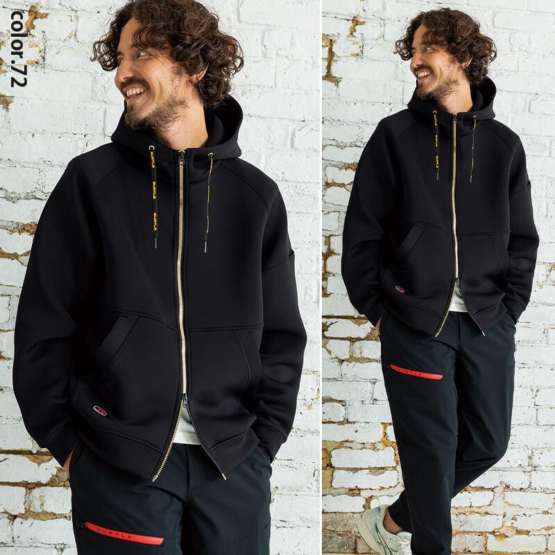 エアーテックジップフーディ(ユニセックス)[バートル/4110] M-XL｜作業