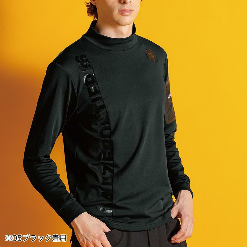 裏起毛ストレッチ長袖モックネックシャツ [アイズフロンティア/9103] S