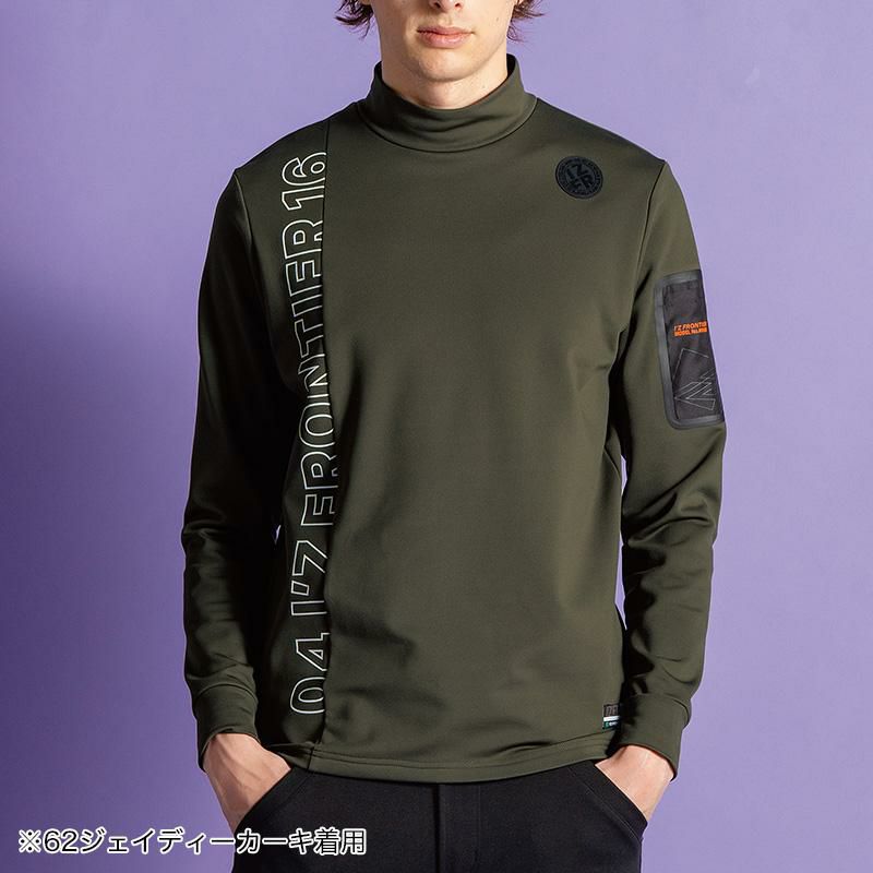 裏起毛ストレッチ長袖モックネックシャツ [アイズフロンティア/9103] S